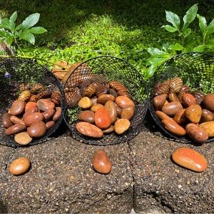 River Rocks, 4lbs+ 5oz Stones for Aquariums, Arts & Crafts, Painting